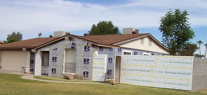Sample stucco job